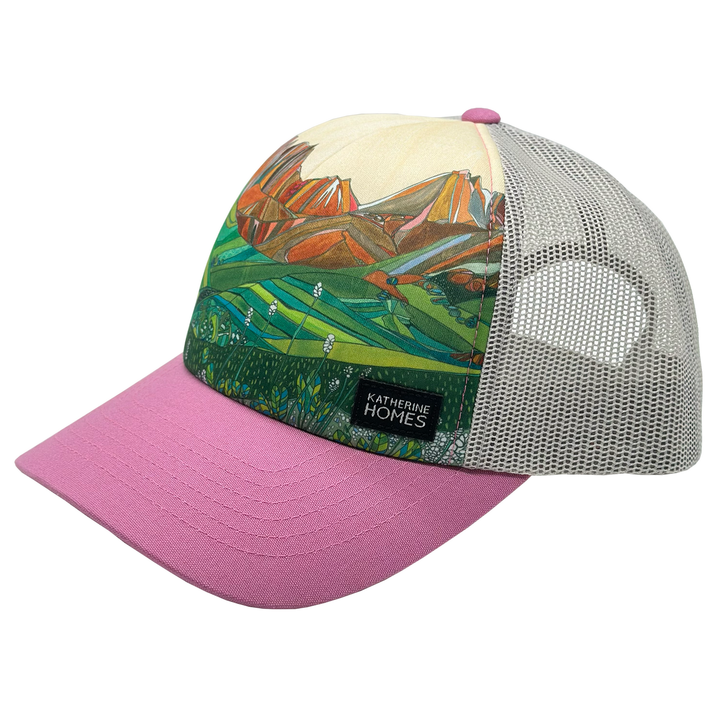 American Basin | Trucker Hat | 100% Organic Cotton Wild Rose Brim + 100% Recycled Grey Mesh