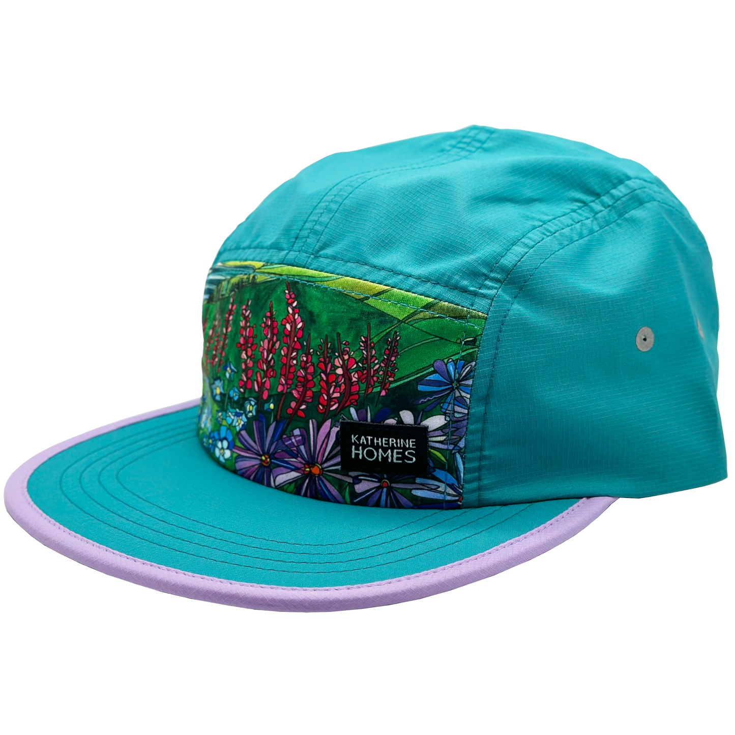 Maroon Bells | Running + Travel Hat | Teal and Lilac