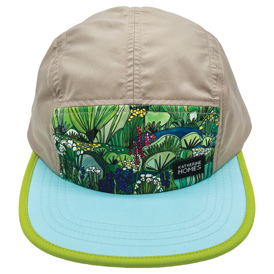 Sagebrush and Wildflowers  Travel and Running Hat | Aqua and Green