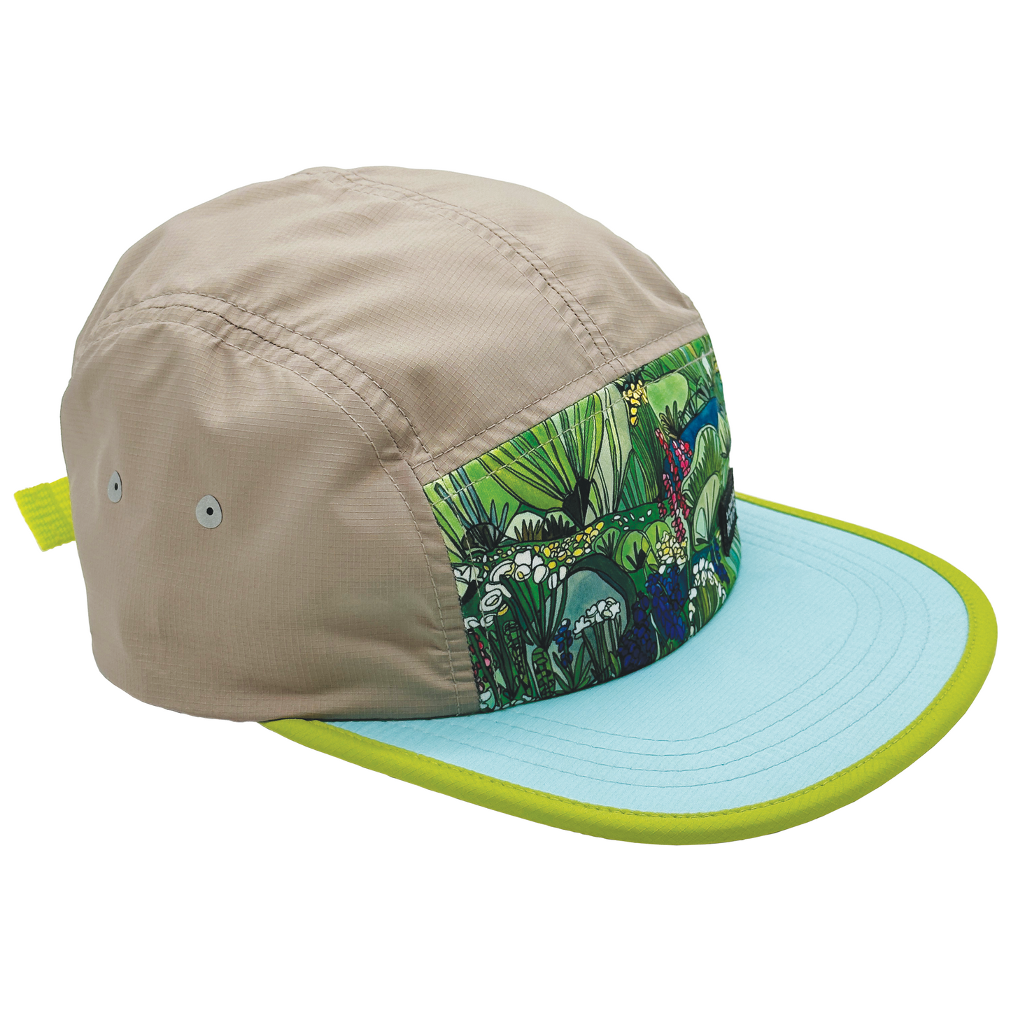 Sagebrush and Wildflowers  Travel and Running Hat | Aqua and Green