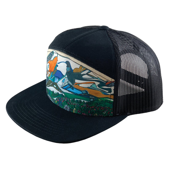 Mount Rainier 7 Panel Trucker Hat | 100% Organic Cotton + 100% Recycled Mesh